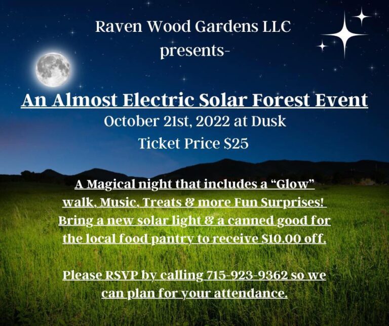 1st Annual “An Almost Electric Solar Forest” Event 2022